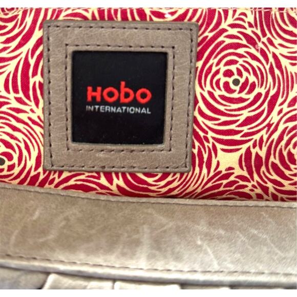 Hobo International Leather Dumpling Clutch W/Strap‎ Purse Handbag Crossbody Grey - Picture 3 of 12
